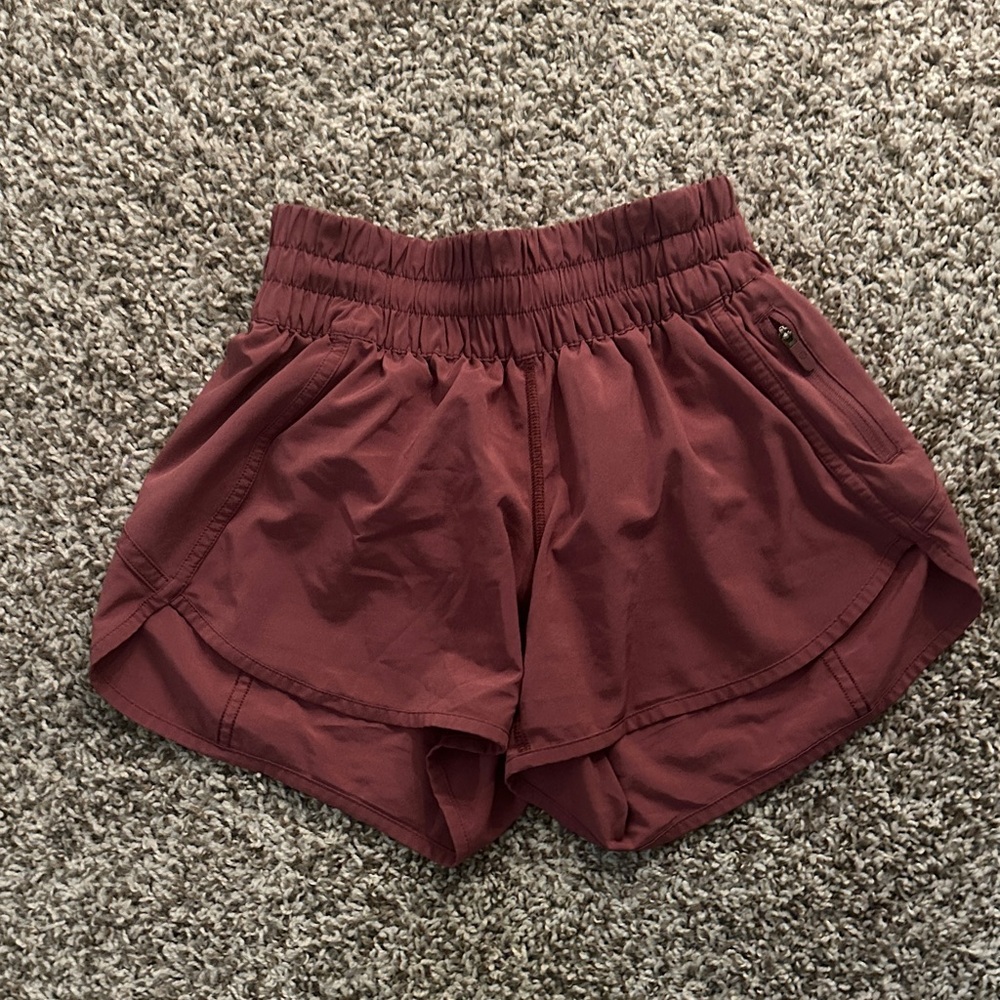lululemon athletica Maroon Athletic Shorts